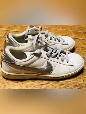 Nike Court Royal White Sneakers with Silver Swoosh